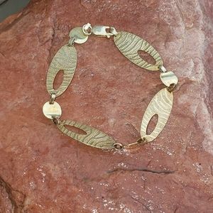 14KT Yellow Gold over Sterling Silver Bracelet